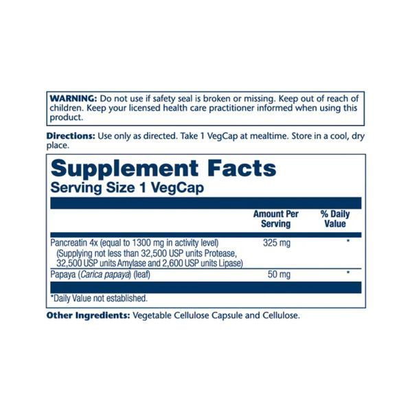 Pancreatin 1300 Digestive Enz 1300mg - 90 veg caps
