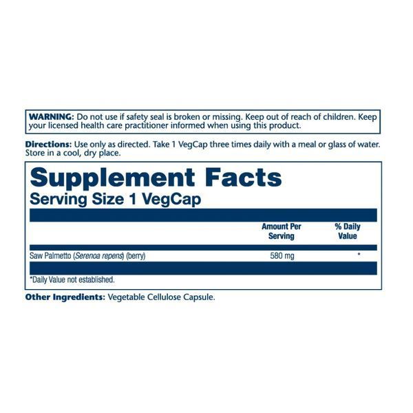 Saw Palmetto Berry 580mg - 50 vcaps