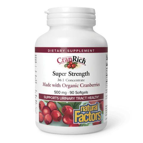 CranRich&reg;️ Super Strength Organic Cranberry Concentrate 500mg - 90 softgels