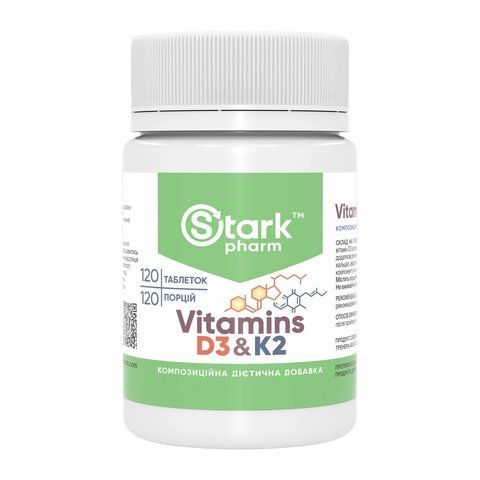 Vitamin D3 & K2 - 120 tabs (Пошкоджена кришка)