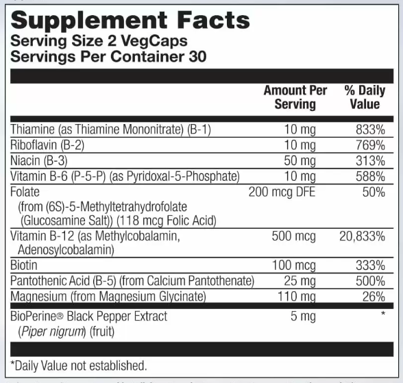 Stress B Magnesium Glycinate - 60 vcaps (Пошкоджена банка)
