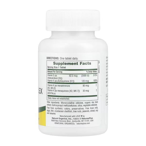 Vit D3 K2 2500 IU/120 mcg - 90 tabs
