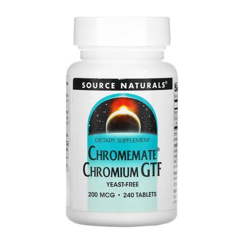 ChromeMate&reg; Chromium GTF 200 mcg, Yeast Free - 240 tabs (Пошкоджена банка)