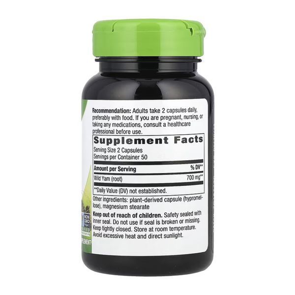 Wild Yam - 100 vcaps (Пошкоджена банка)
